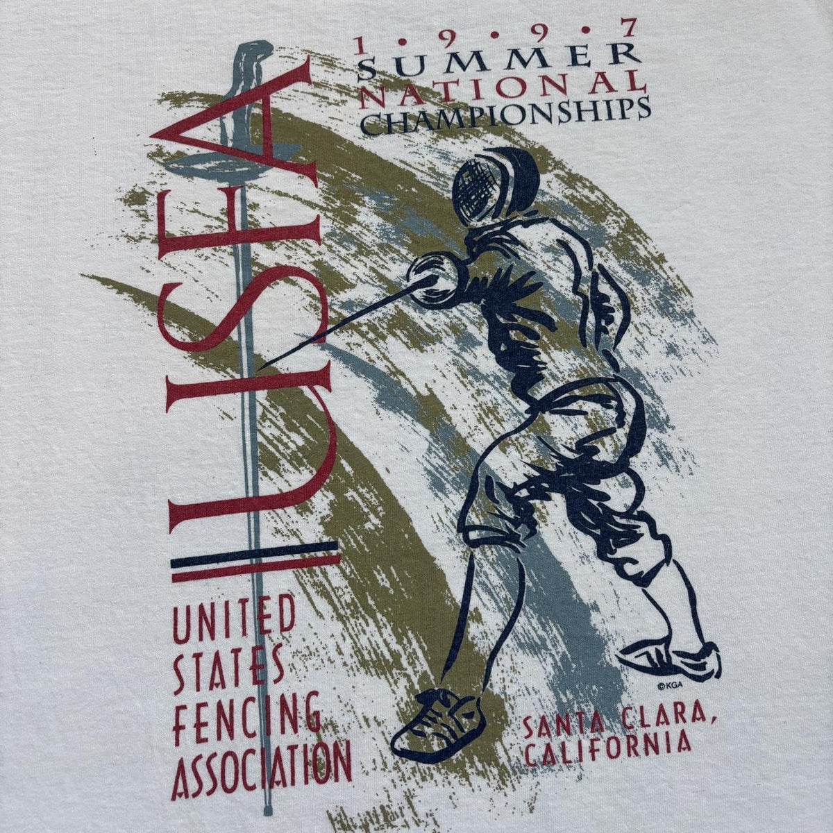 Vintage 90s United States fencing association summer championships t-shirt
