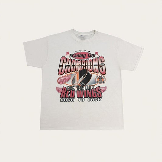 Vintage 90s USA Detroit Red Wings NHL ice hockey Stanley Cup champions t-shirt