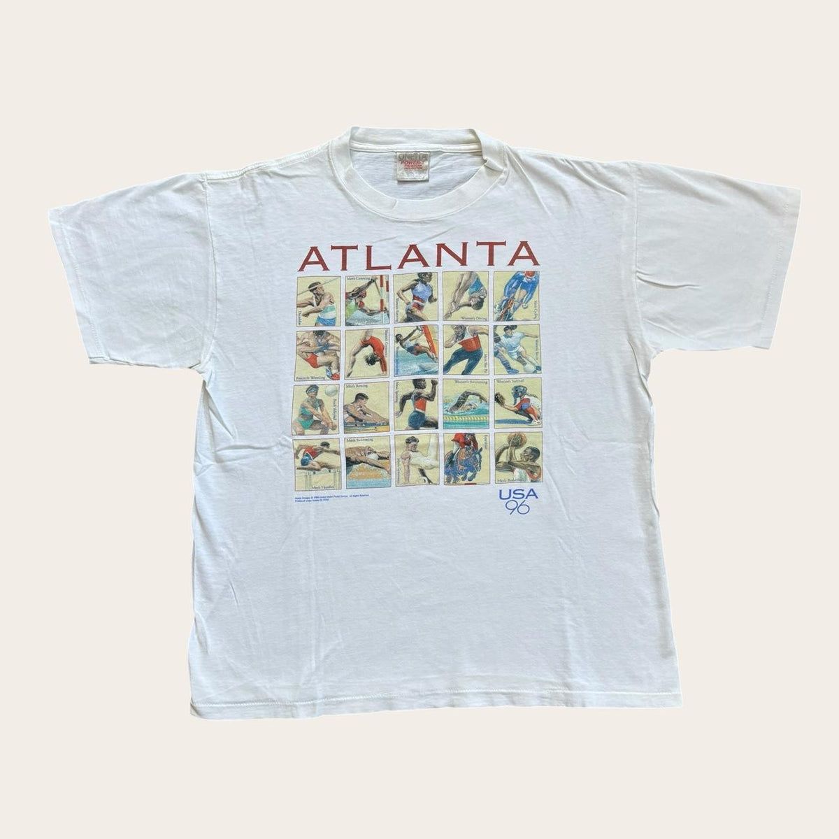 Vintage 90s USA Atlanta Olympics summer games athletics t-shirt