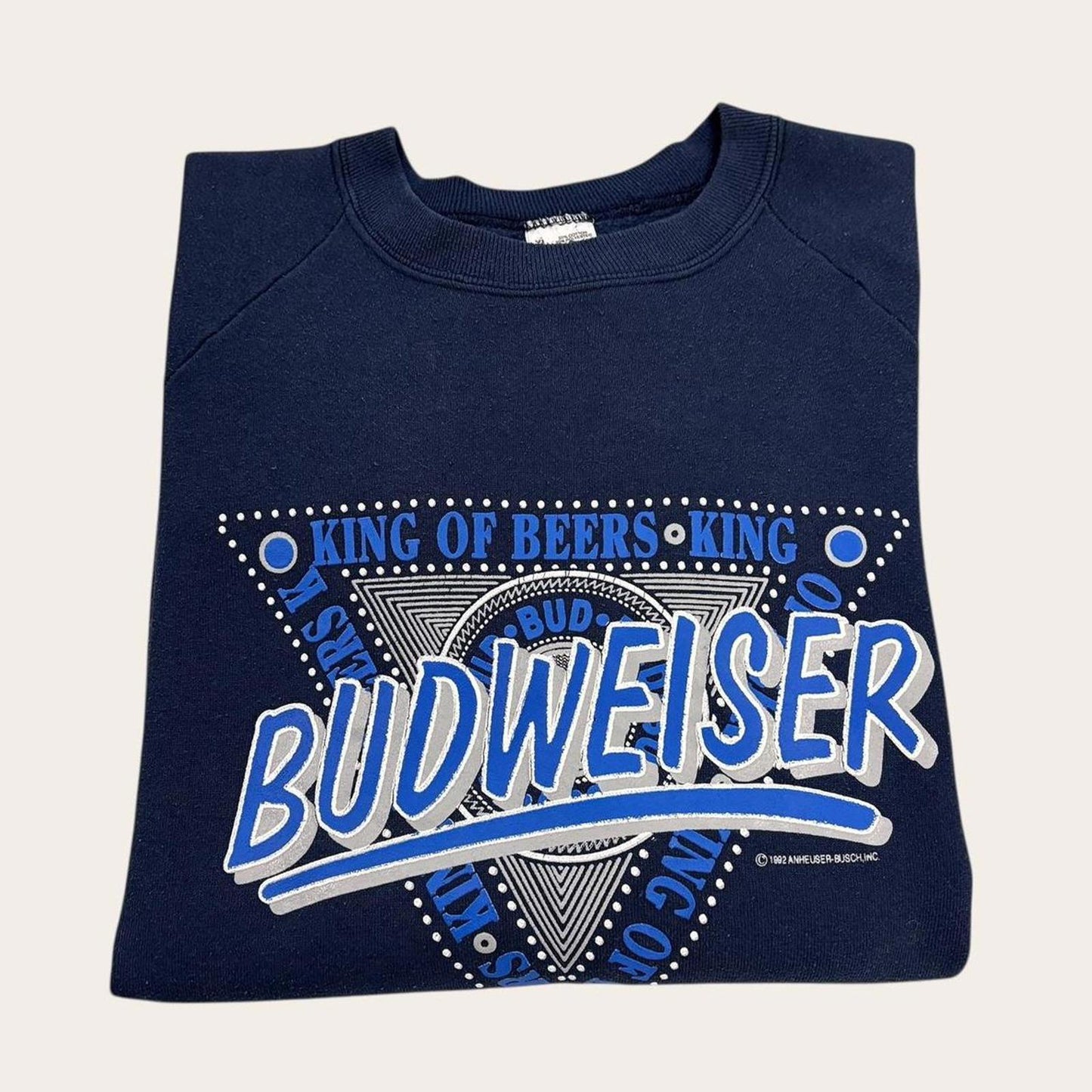 Vintage 90s USA Budweiser king of beers promotional sweatshirt