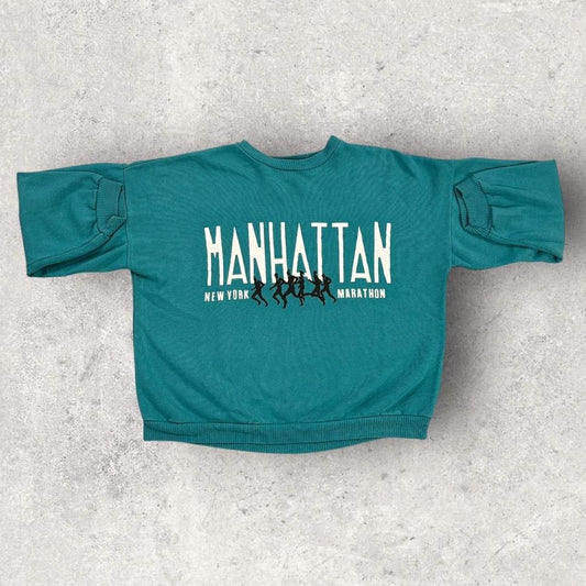 Vintage 90s USA New York Marathon race running graphic sweatshirt