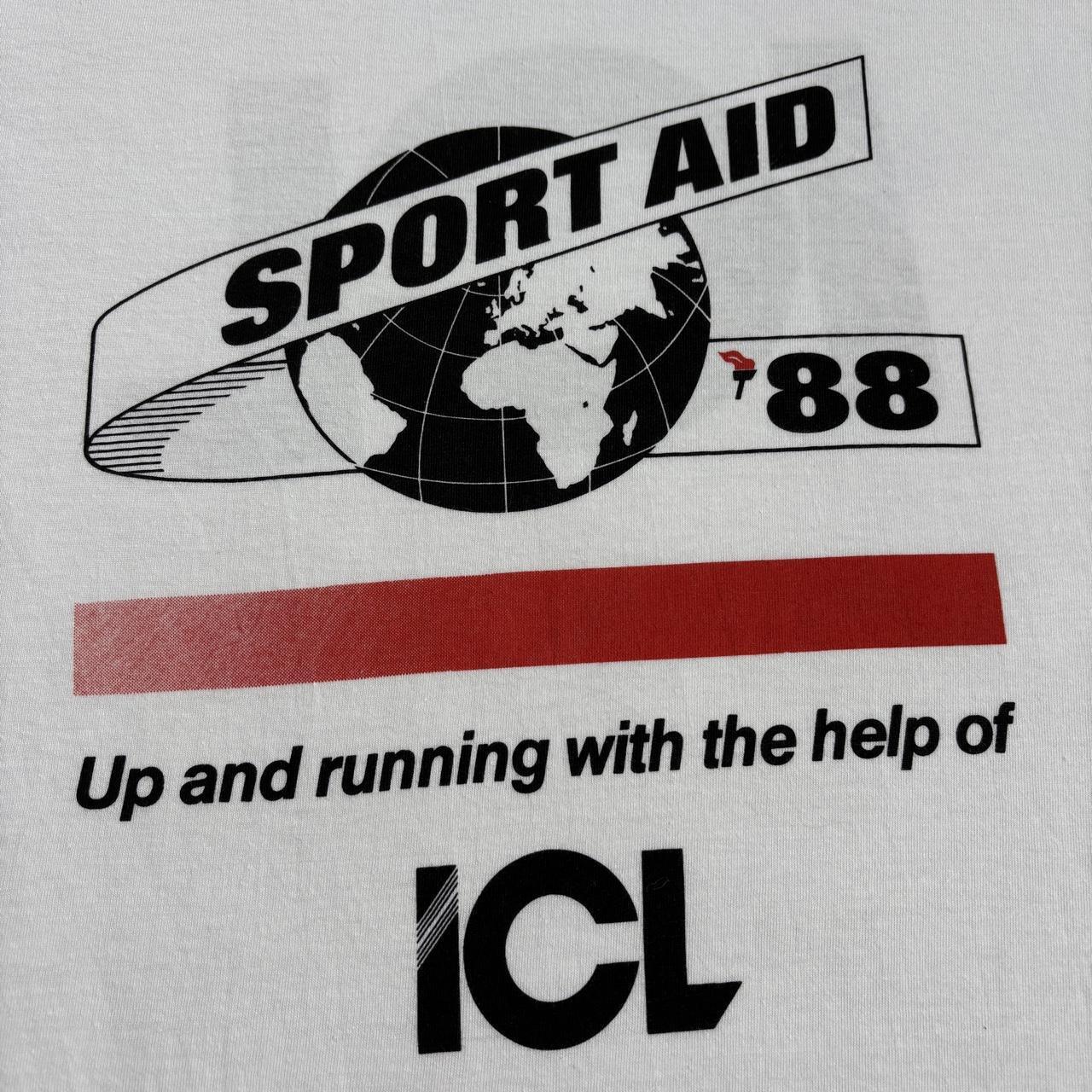 Vintage Sport Aid ‘88 charity fundraiser race against time t-shirt