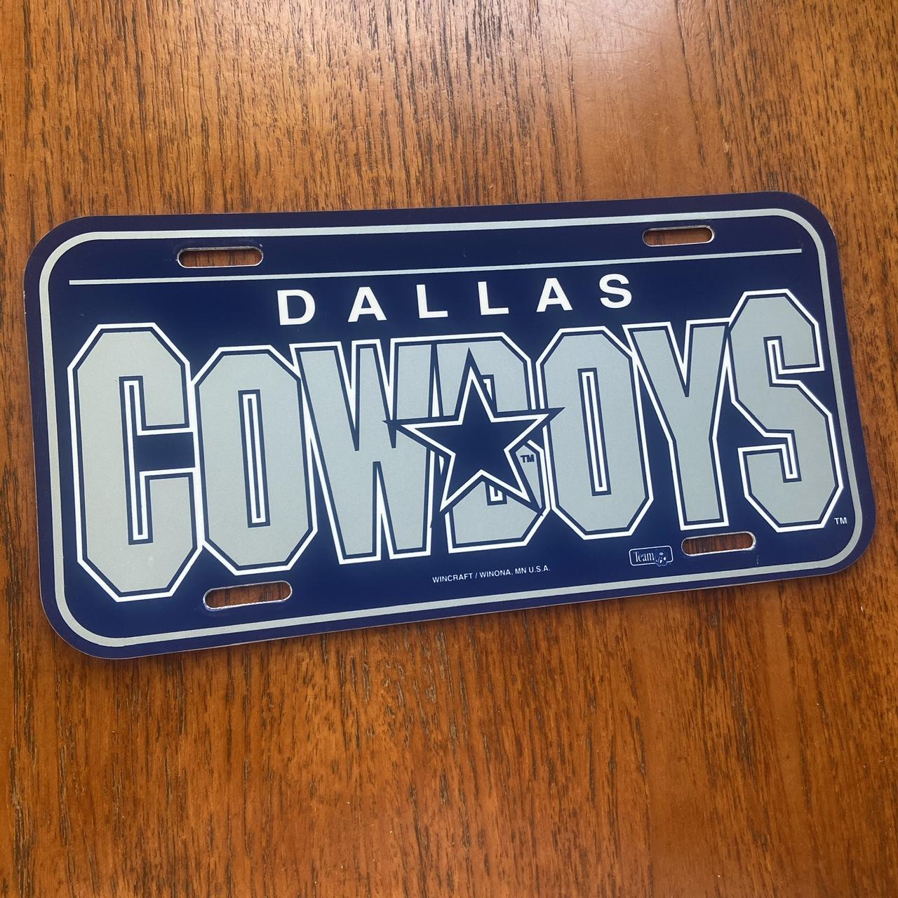 Vintage 90s USA Dallas Cowboys NFL American Football promotional American license plate