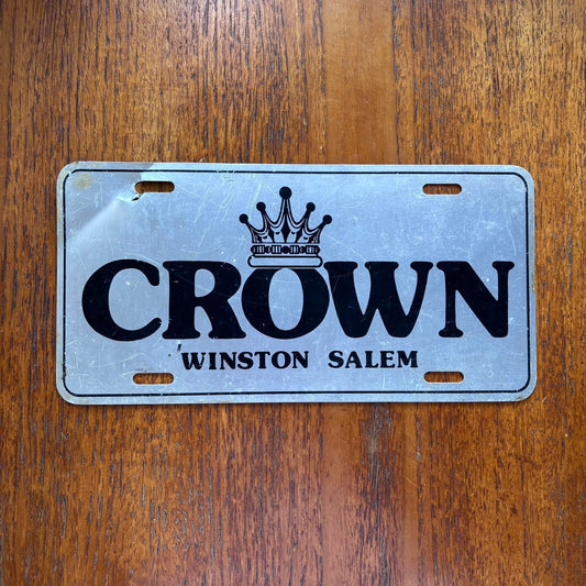 Vintage 90s USA Crown paint and supply Winston Salem North Carolina novelty license plate