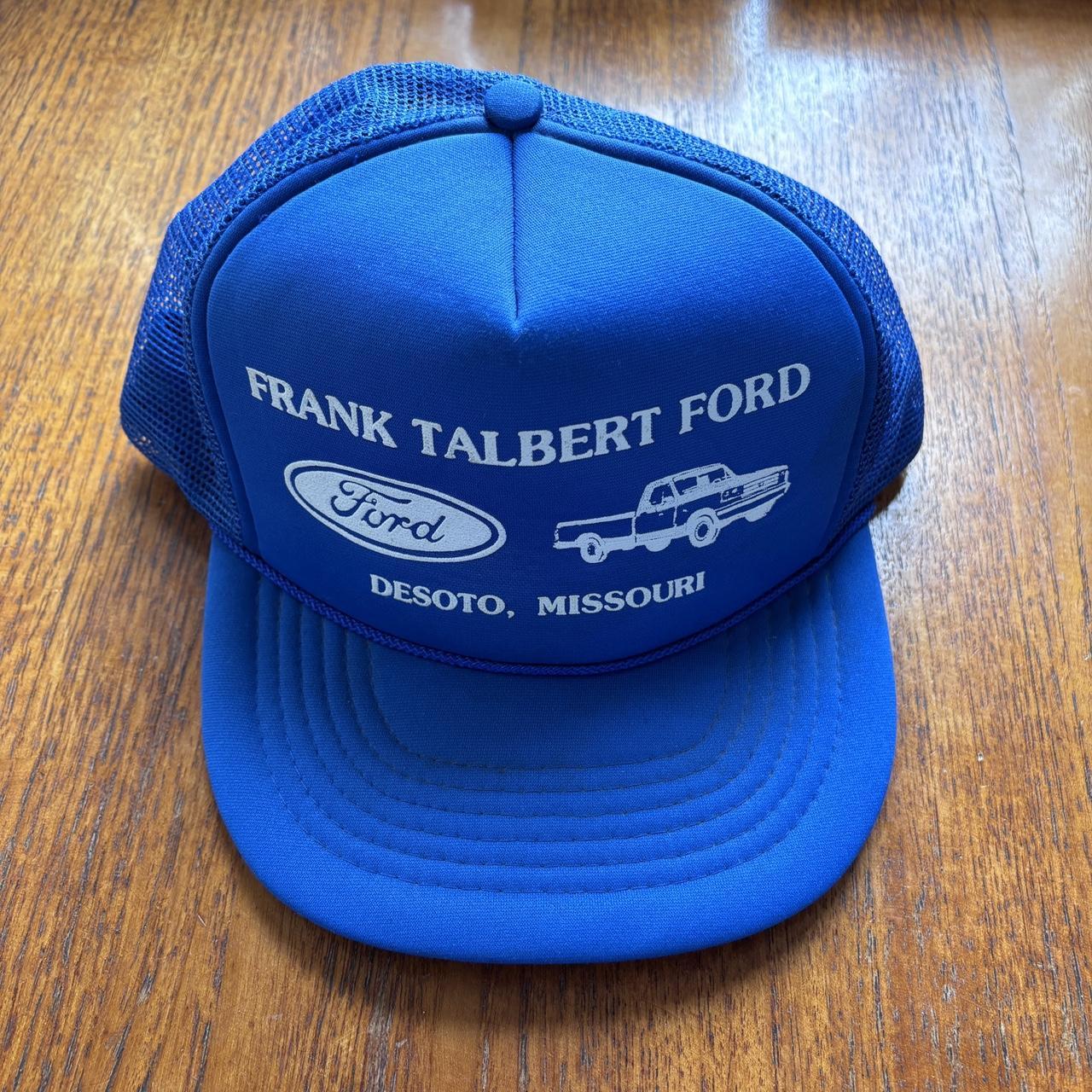 Vintage 90s USA Frank Talbert Ford dealership Missouri automobile trucker cap