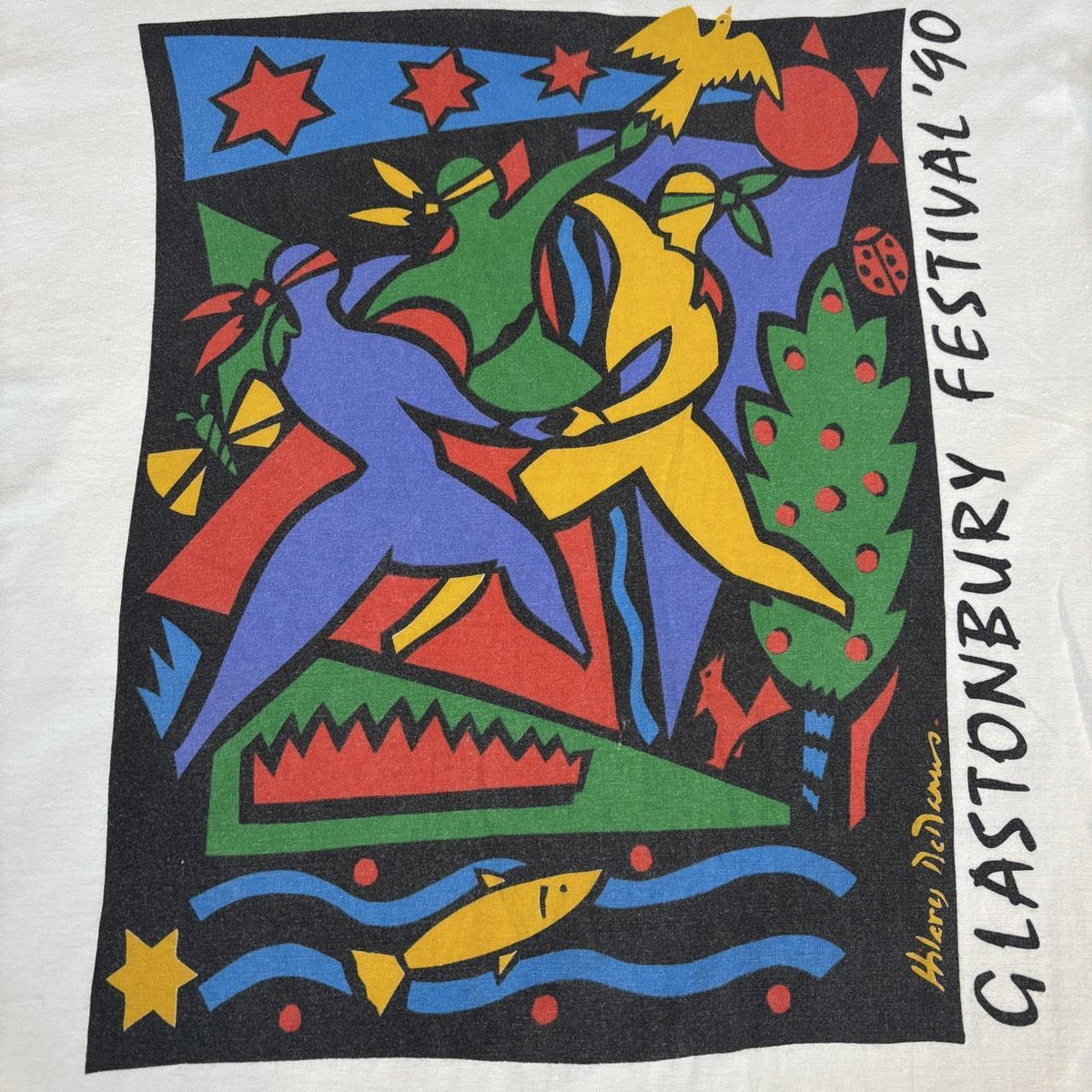 Vintage Glastonbury Festival ‘90 music band t-shirt