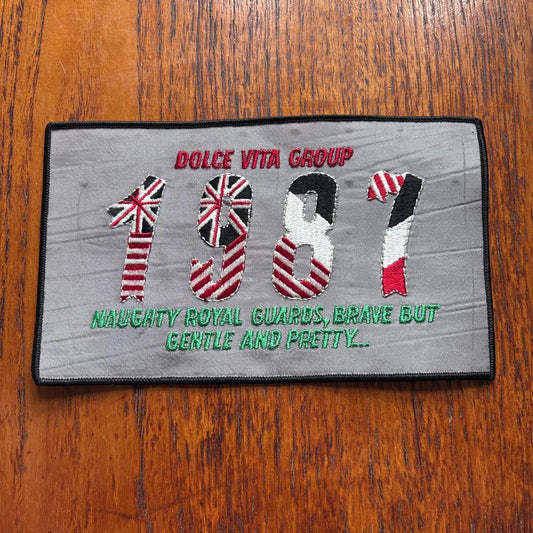 Vintage 80s British Royal Guards army Dolce Vita group large embroidered patch