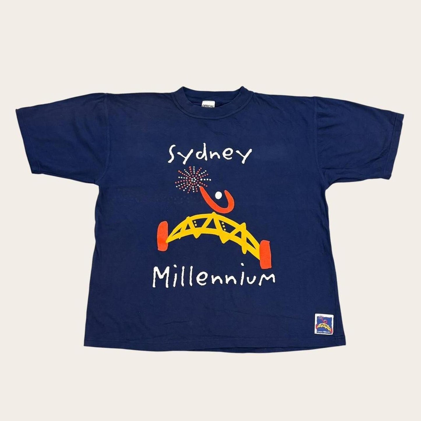 Vintage Y2K Sydney Australia millennium celebration fireworks souvenir t-shirt