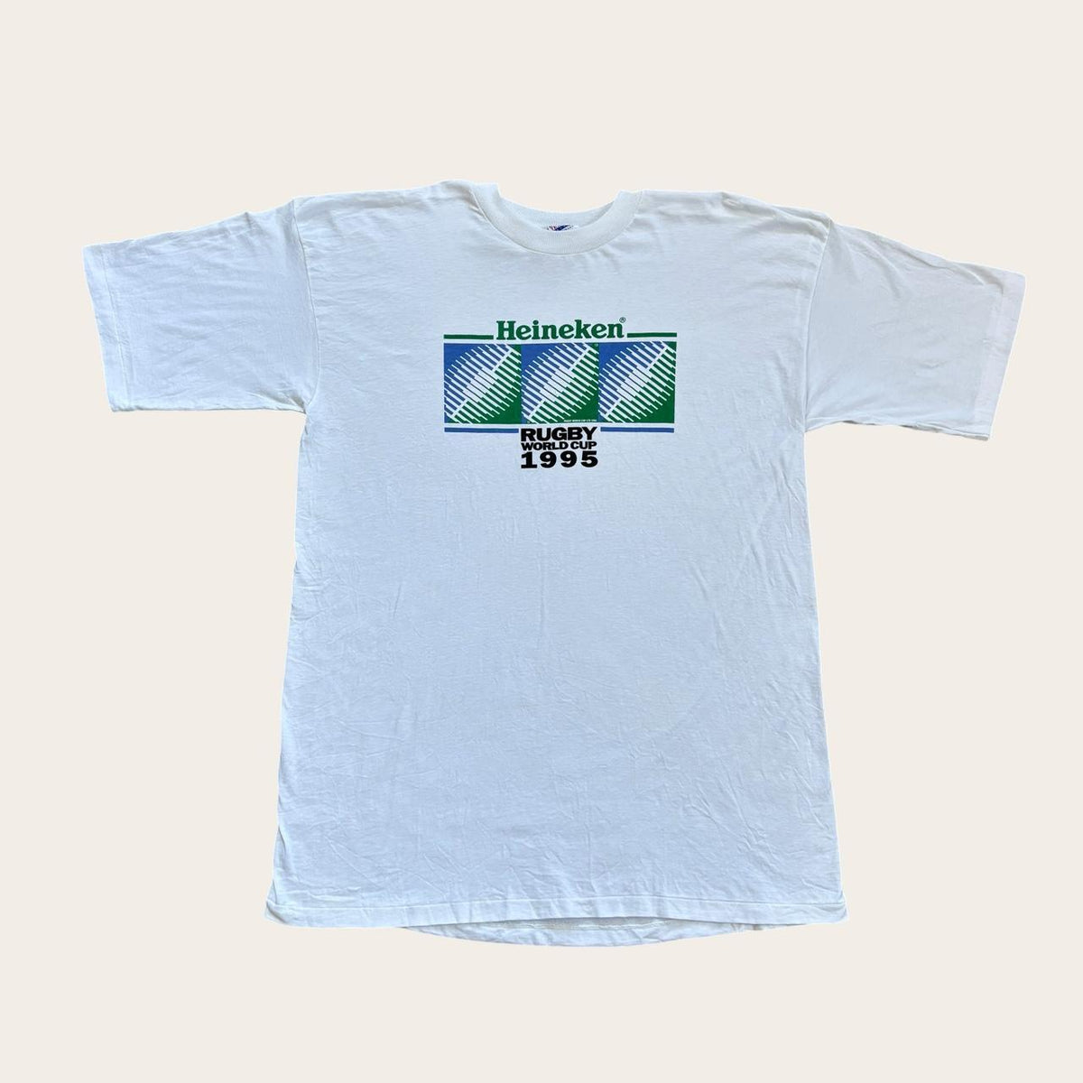 Vintage Rugby World Cup 1995 Heineken beer promotional t-shirt