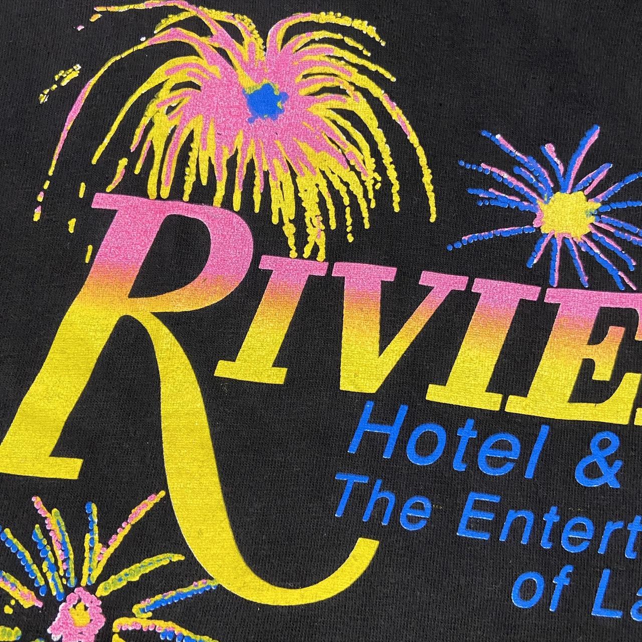 Vintage 90s USA Riviera hotel and casino Las Vegas Nevada fireworks graphic t-shirt