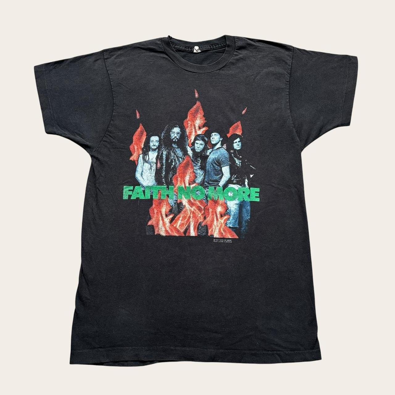 Vintage 80s USA Faith No More European Tour rock metal band t-shirt