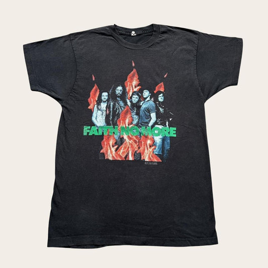 Vintage 80s USA Faith No More European Tour rock metal band t-shirt