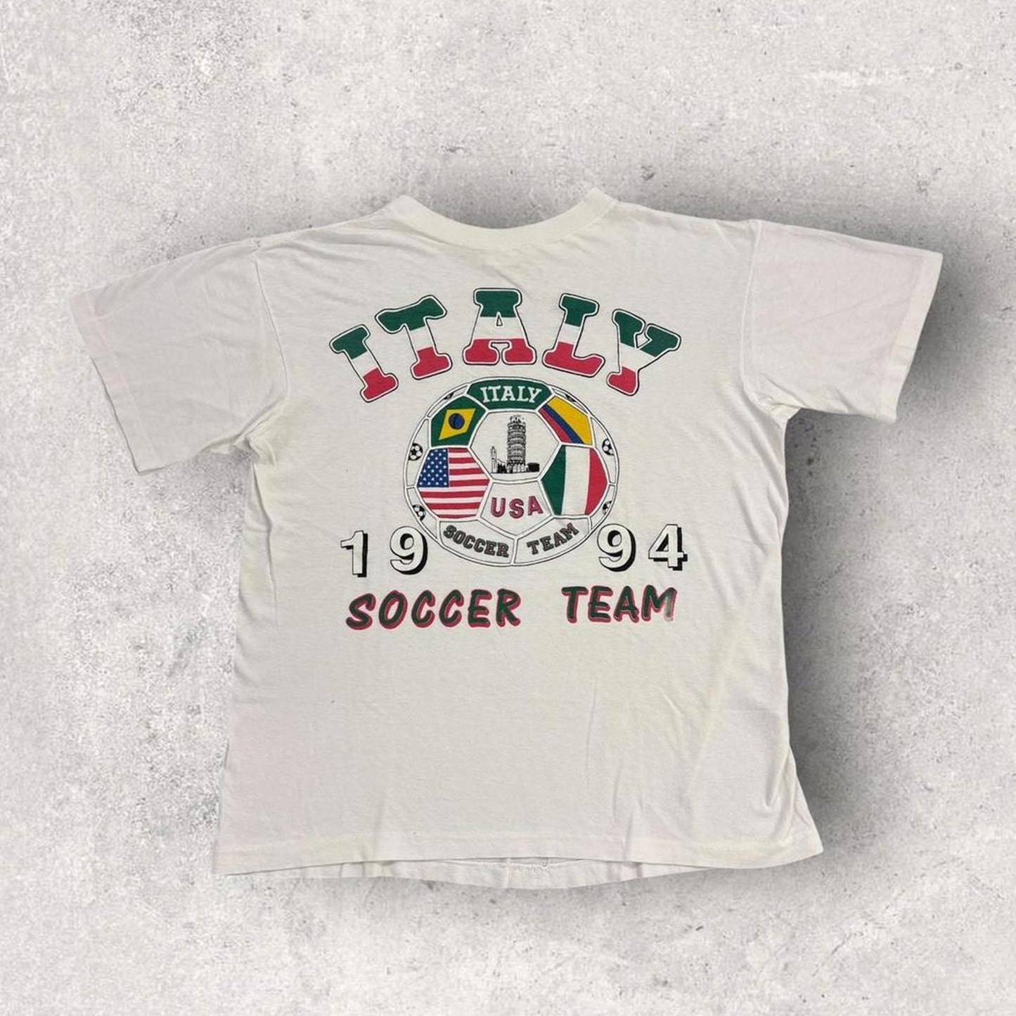 Vintage 90s USA World Cup 94 football tournament Team Italy graphic t-shirt