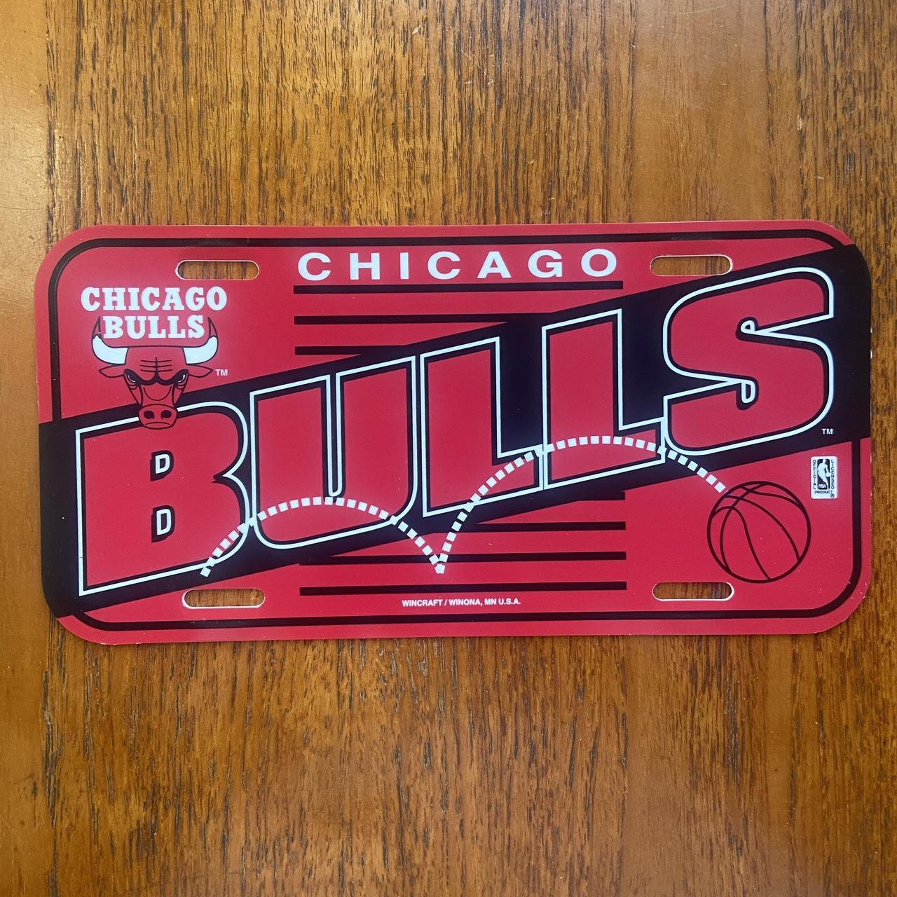 Vintage 90s USA Chicago Bulls NBA basketball promotional American license plate