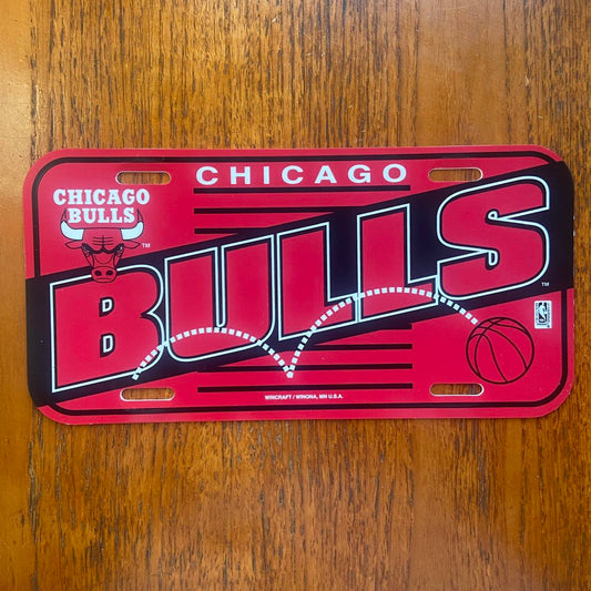 Vintage 90s USA Chicago Bulls NBA basketball promotional American license plate