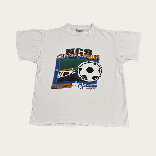 Vintage 90s USA North coast soccer federation California football t-shirt