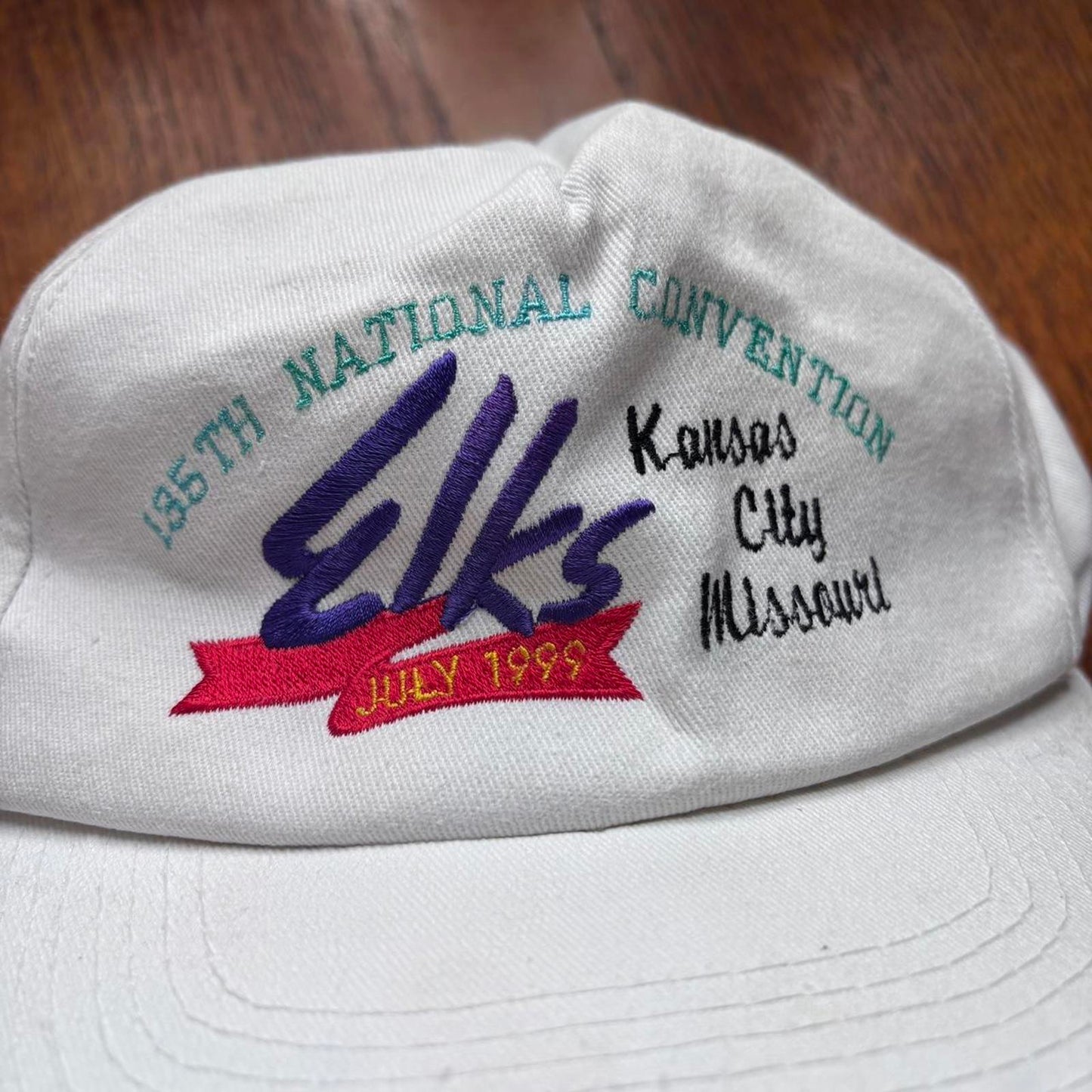 Vintage 90s USA Elks National Convention Kansas City Missouri graphic cap