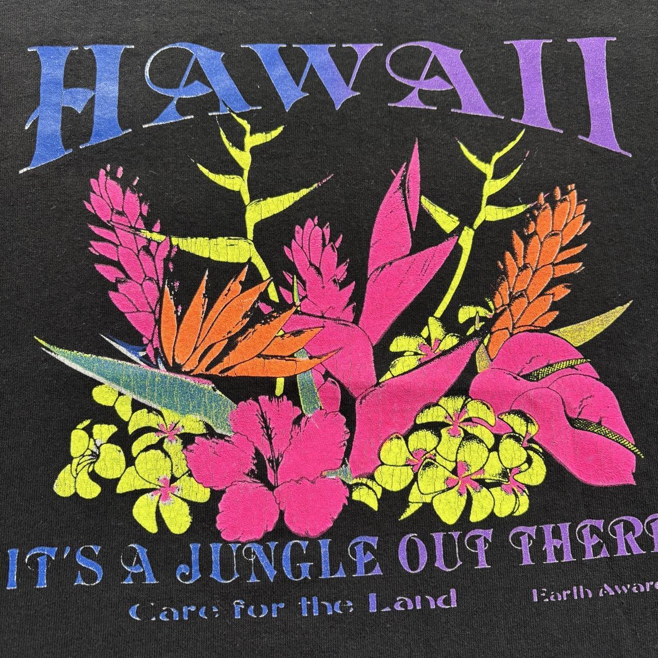 Vintage 90s USA Hawaii wildflowers nature souvenir t-shirt