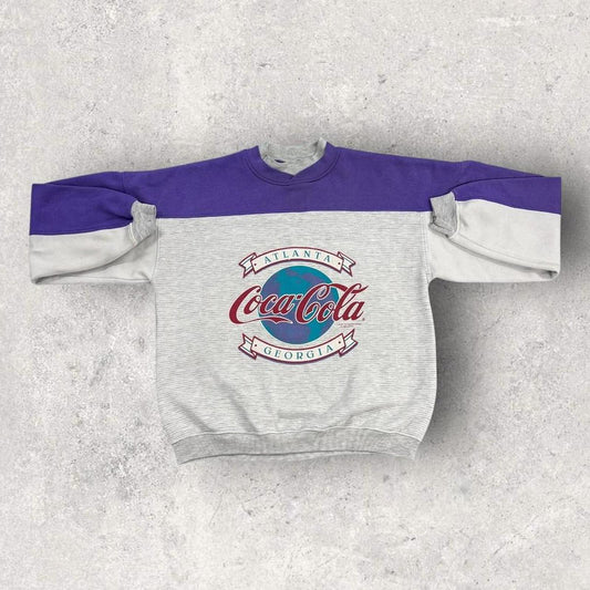 Vintage 90s USA Coca Cola World Atlanta Georgia promotional sweatshirt
