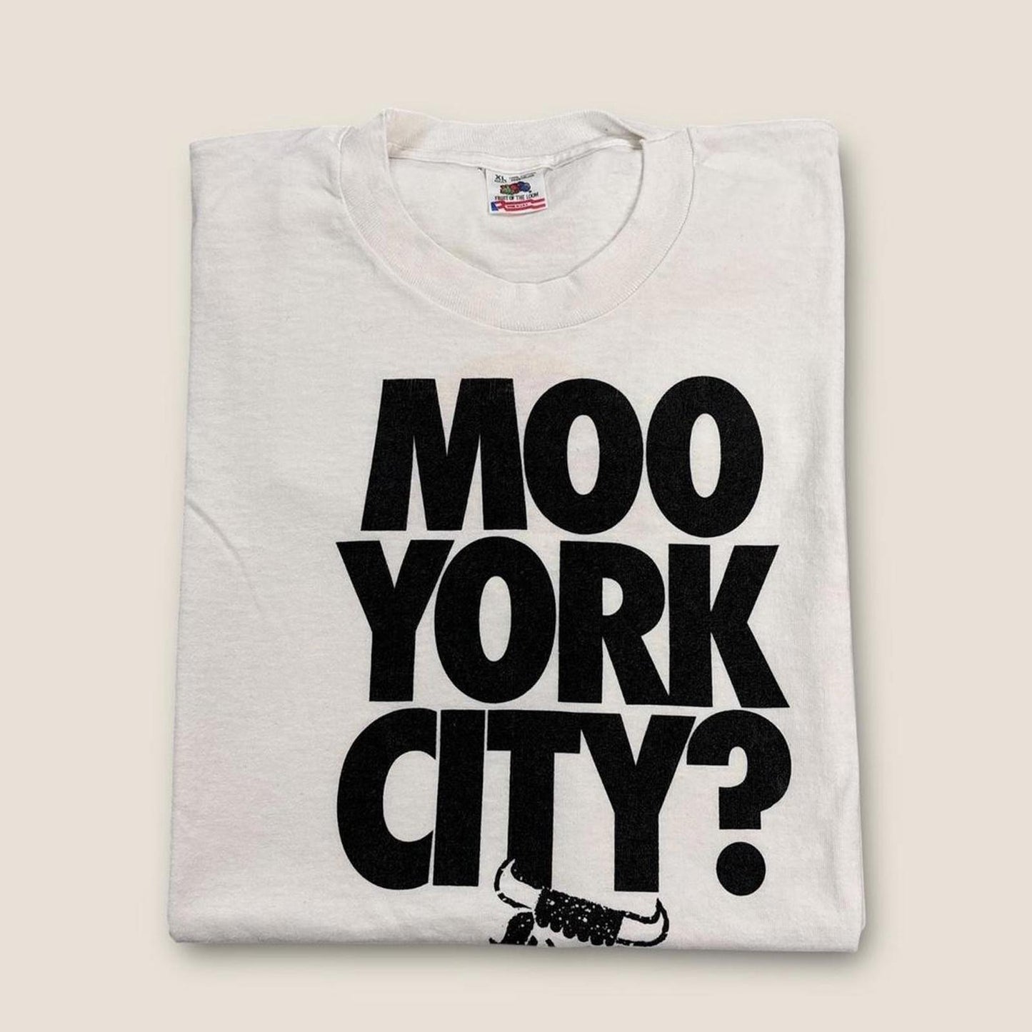 Vintage 90s USA New York City Cows humour tourist souvenir t-shirt