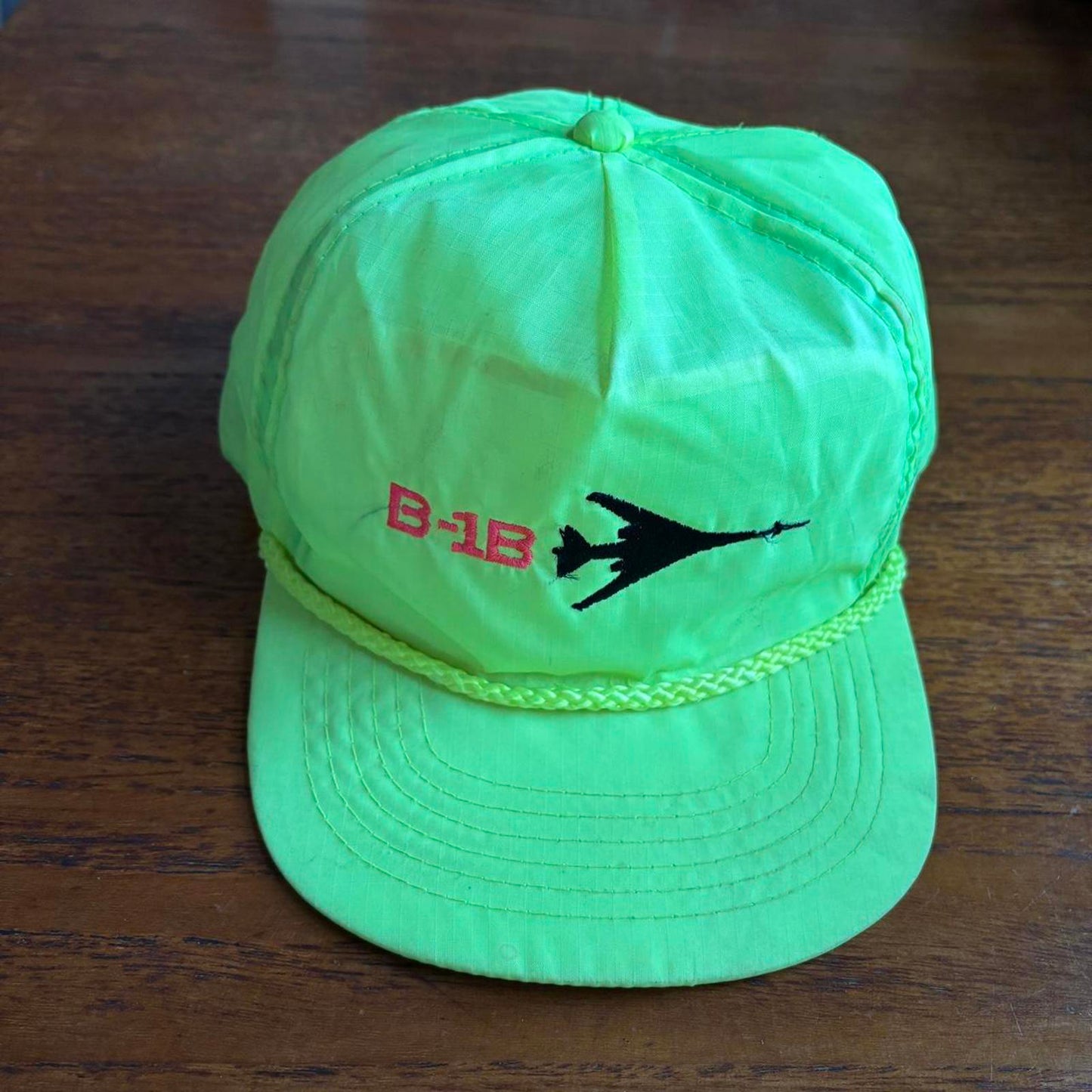 Vintage 90s USA B-1B bomber United States Air Force aeroplane nylon cap