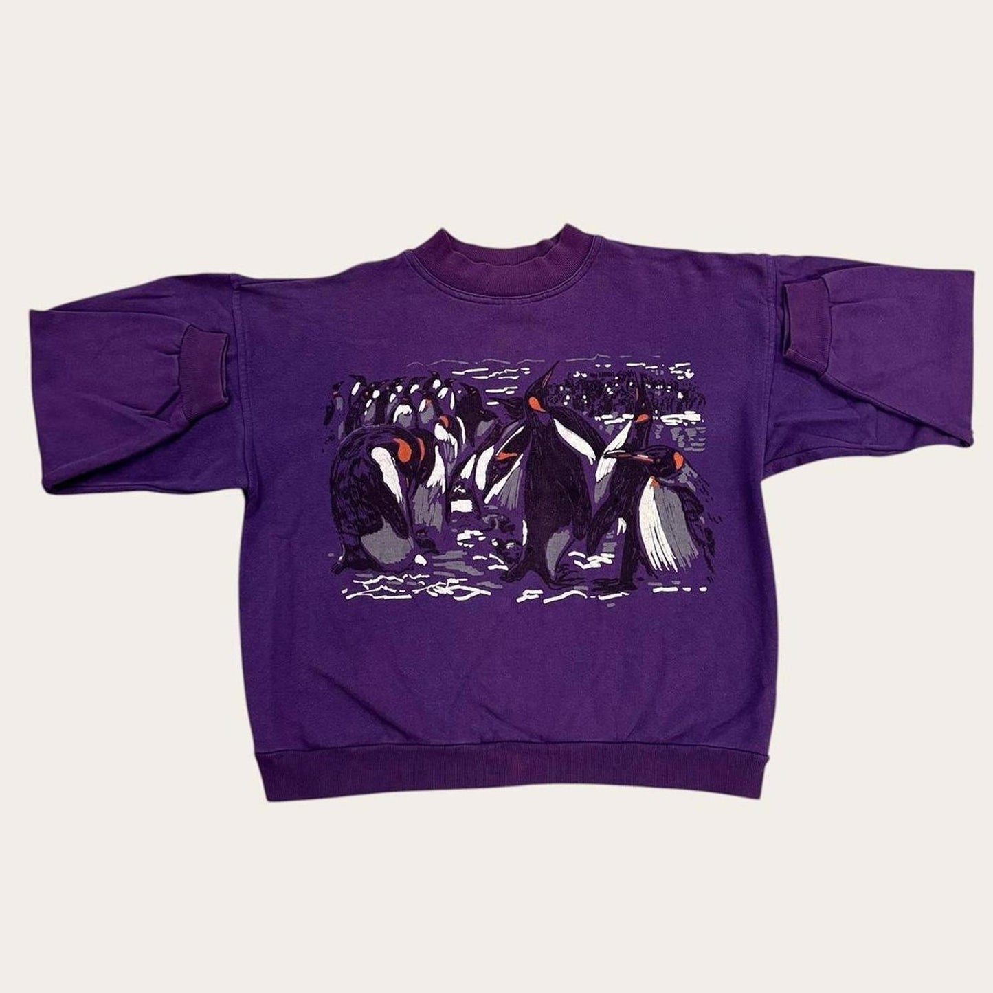 Vintage 90s USA penguins nature wildlife graphic sweatshirt