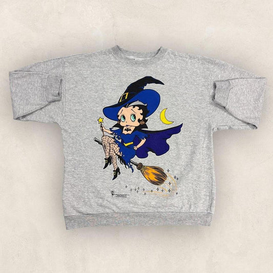 Vintage 90s USA Betty Boop witch Halloween cartoon graphic sweatshirt