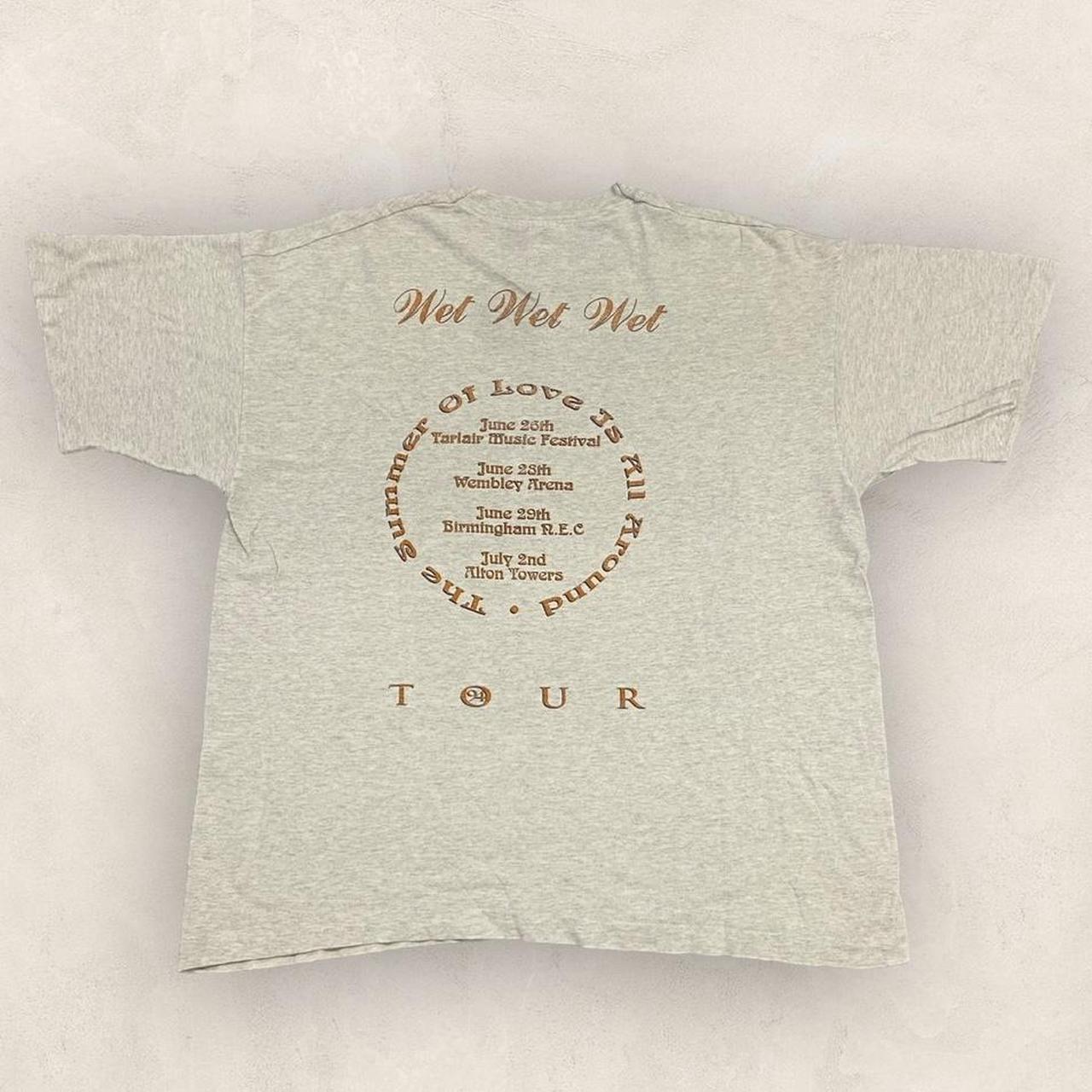 Vintage 90s Wet Wet Wet rock band summer of love UK tour graphic band t-shirt