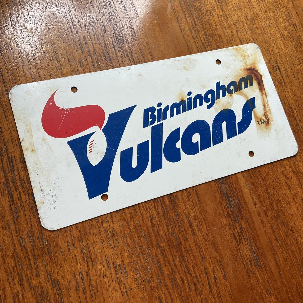 Vintage 70s USA Birmingham Vulcans Alabama WFL American license plate