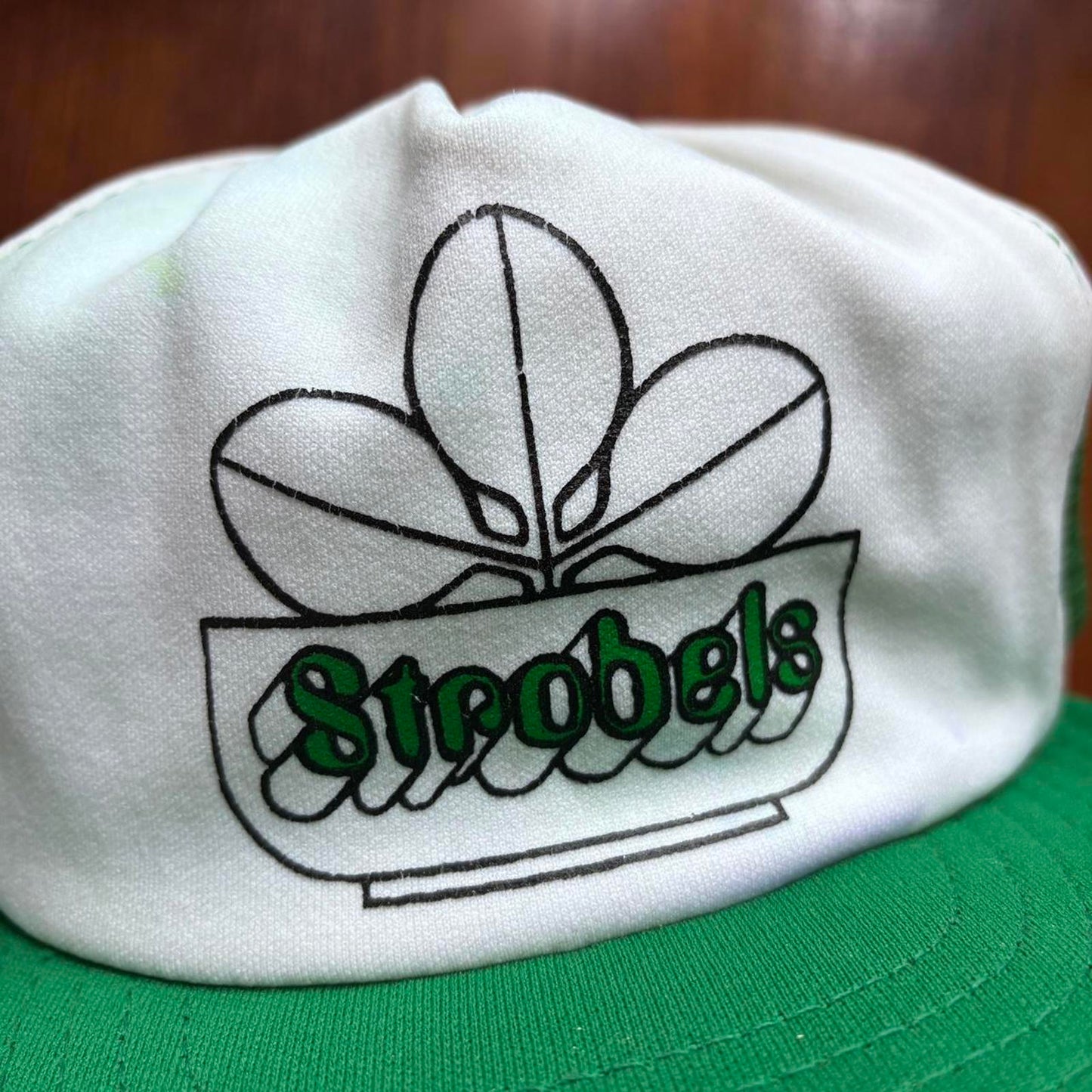 Vintage 90s USA Strobels industrial construction workwear trucker cap