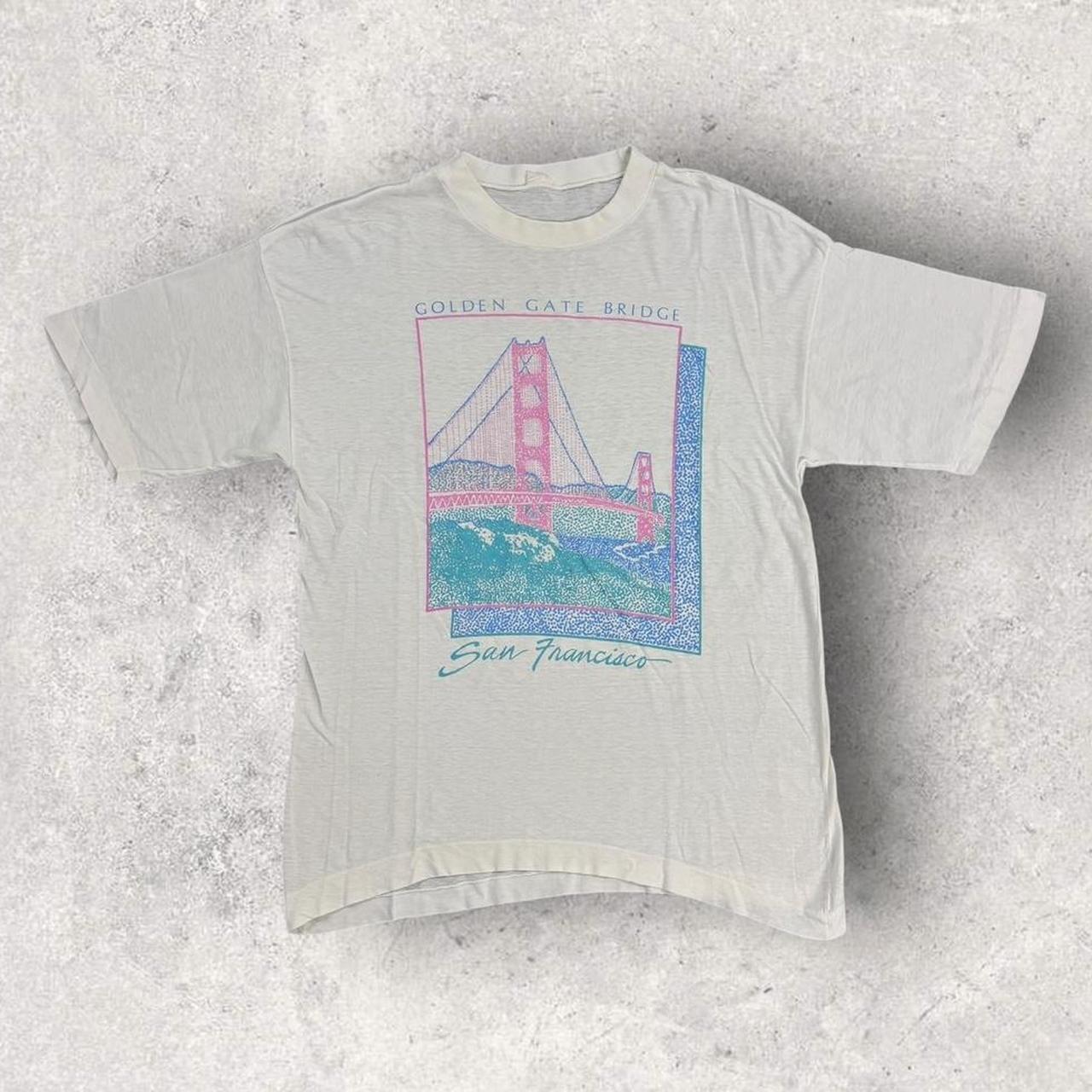 Vintage 90s USA Golden Gate Bridge San Francisco California souvenir t-shirt