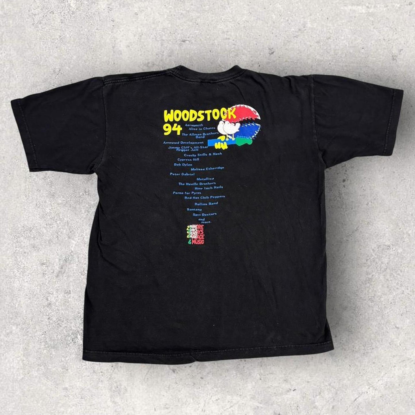 Vintage 90s USA Pepsi Woodstock music festival New York State band t-shirt