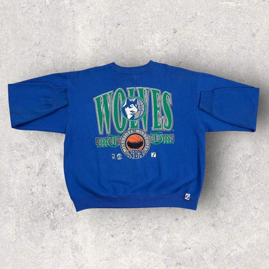 Vintage 90s USA Minnesota Timberwolves NBA basketball graphic sweatshirt