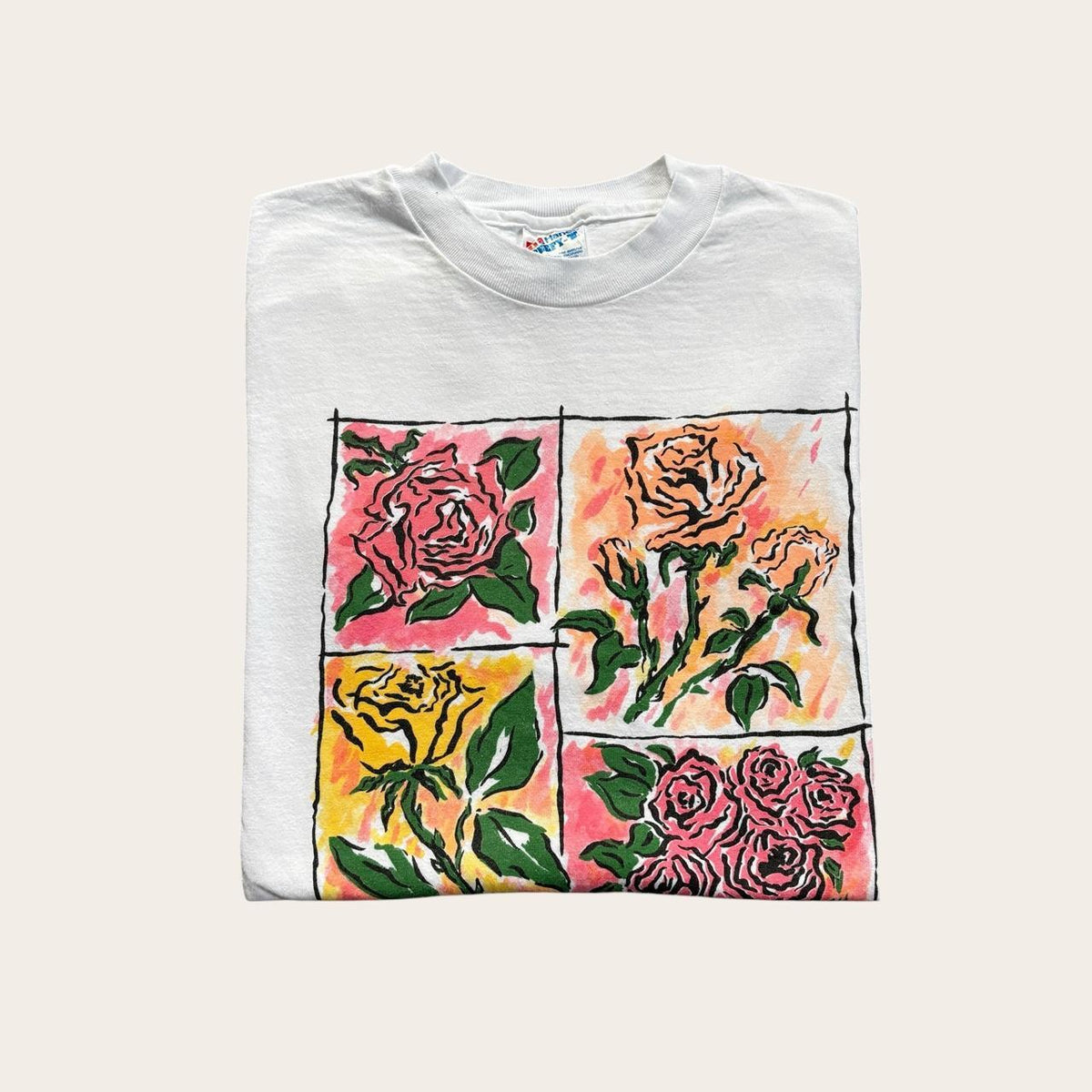 Vintage 90s USA Texas wildflowers nature souvenir t-shirt