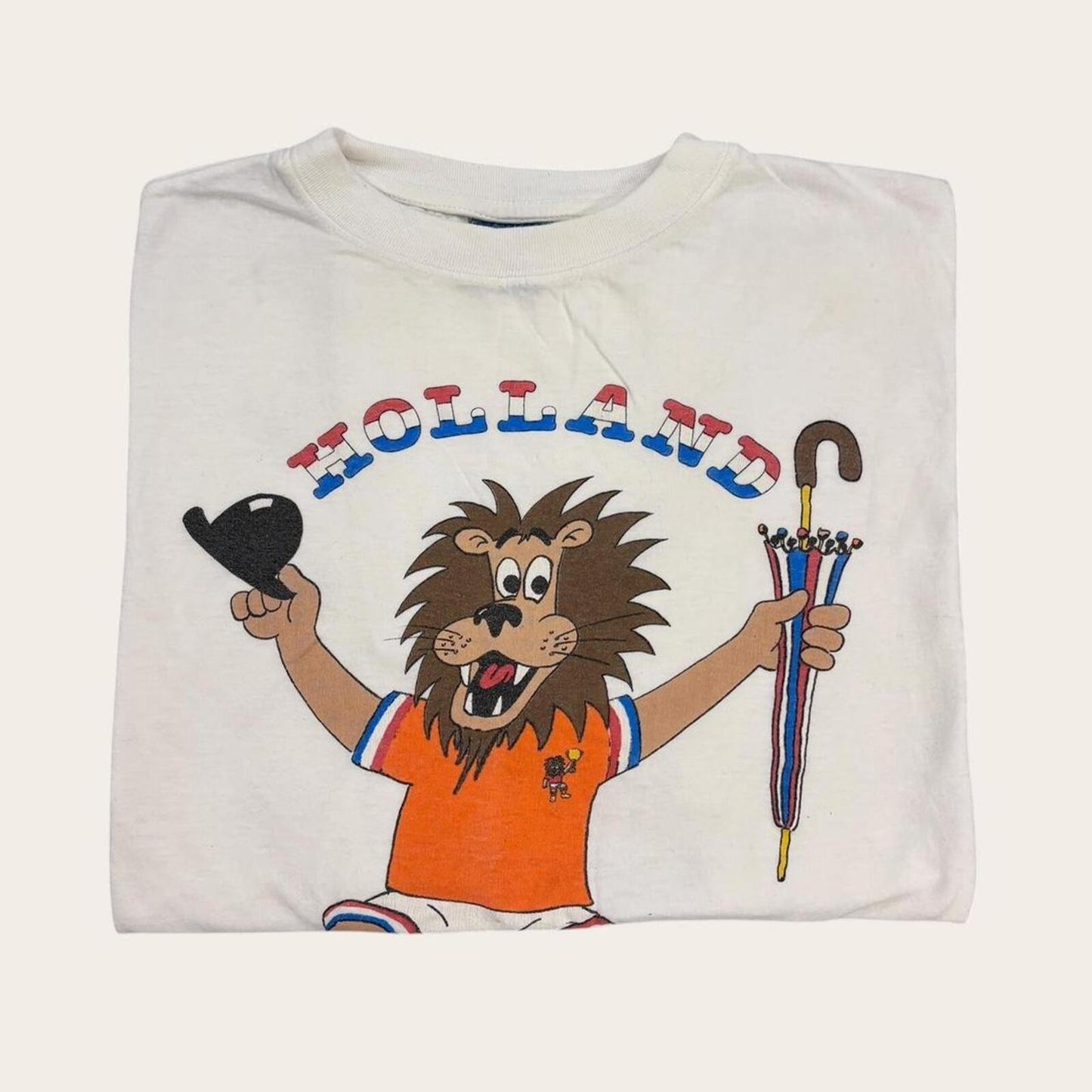 Vintage World Cup 94 football tournament Team Holland Netherlands mascot t-shirt
