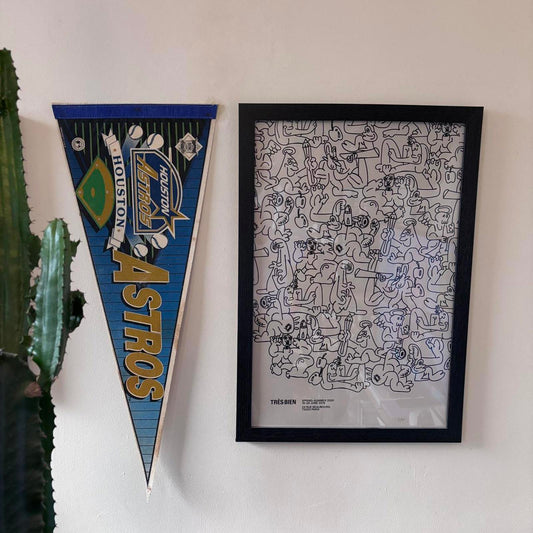 Vintage 90s USA Houston Astros MLB major league baseball felt pennant