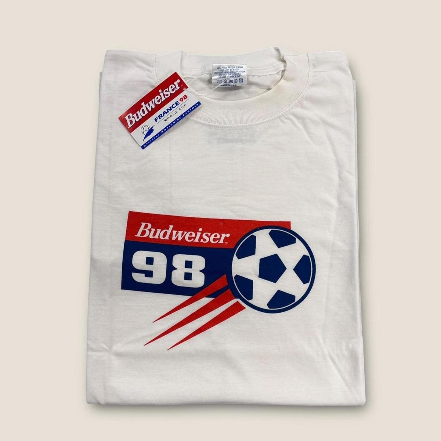 Vintage France 98 World Cup football tournament Budweiser t-shirt