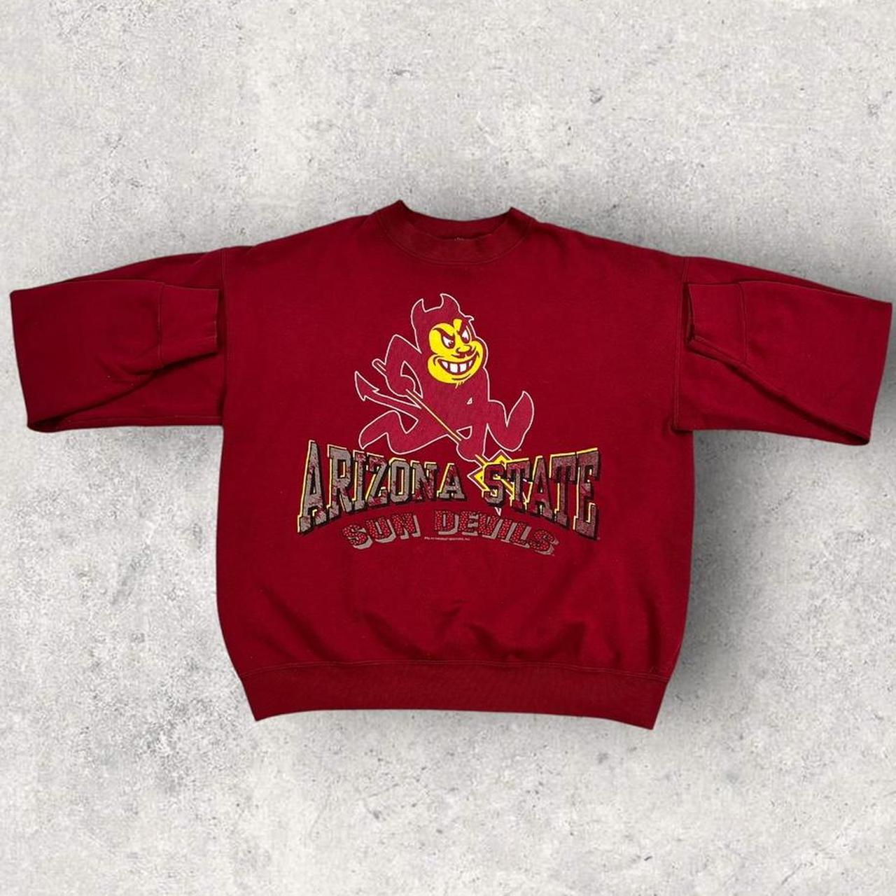 Vintage 90s USA Arizona State Sun Devils mascot university varsity graphic sweatshirt