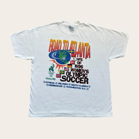 Vintage 90s USA road to Atlanta Olympics women’s soccer football t-shirt