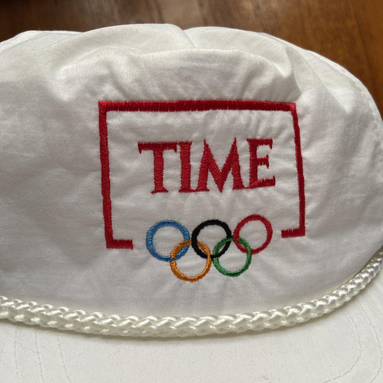 Vintage 90s Barcelona Olympics Summer Games Athletics Time Magazine nylon cap