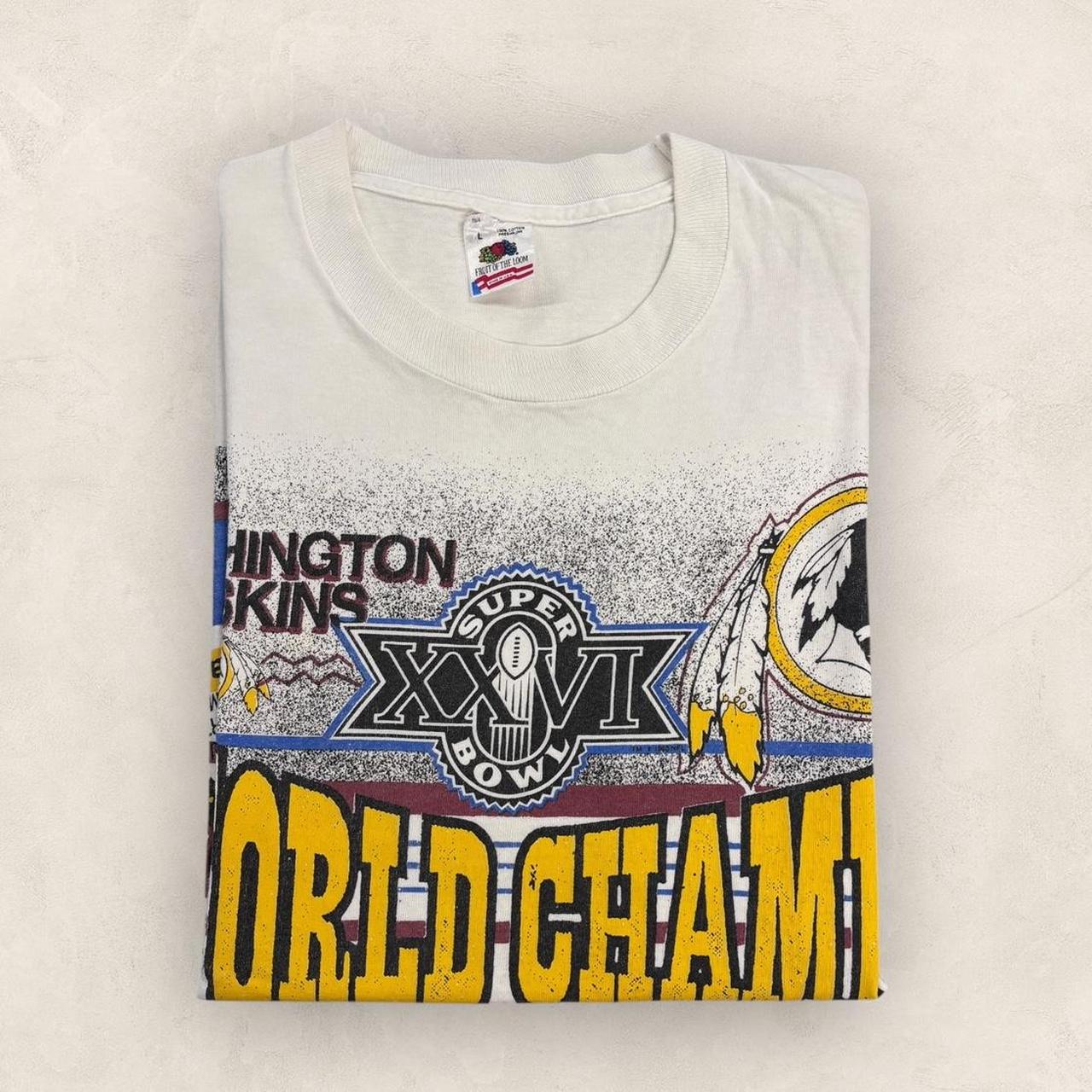Vintage 90s USA Washington Redskins Super Bowl 26 Champions NFL American Football t-shirt