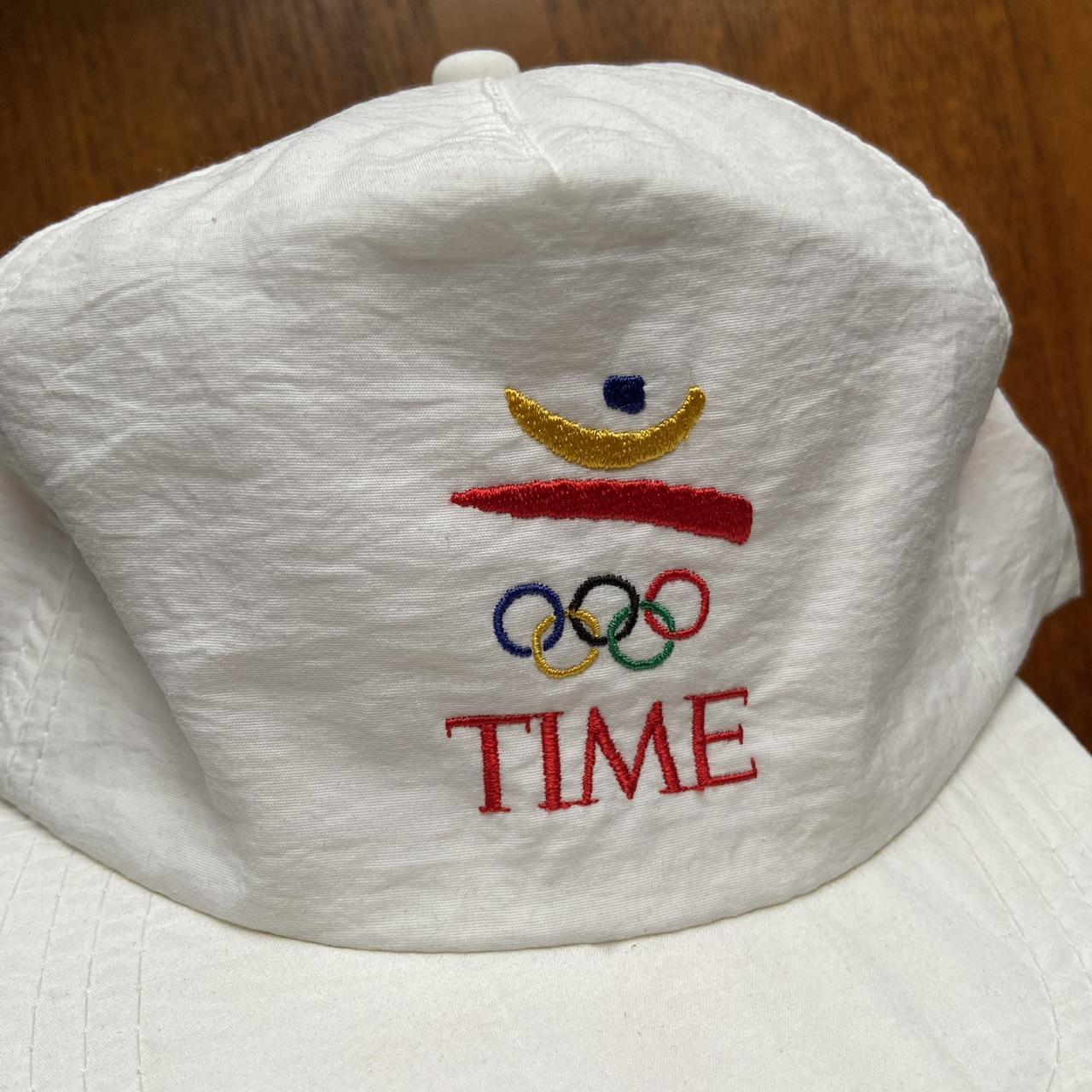 Vintage 90s Barcelona Olympics Summer Games Athletics Time Magazine nylon cap