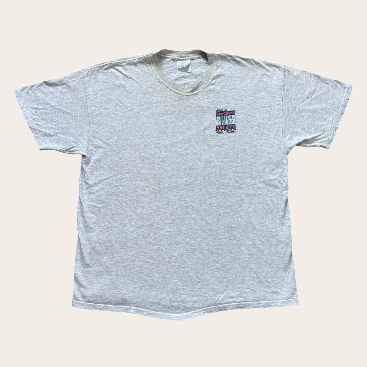 Vintage 90s USA Sun Coast Blues society Tampa Florida music t-shirt