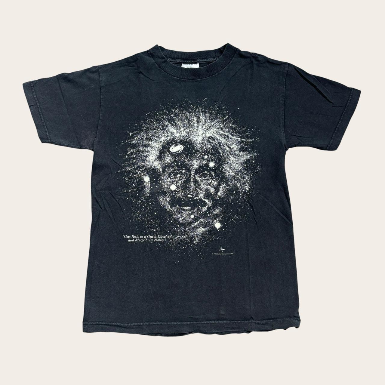 Vintage Albert Einstein galaxy glow in the dark space t-shirt
