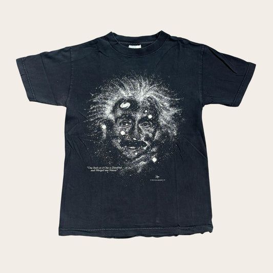 Vintage Albert Einstein galaxy glow in the dark space t-shirt
