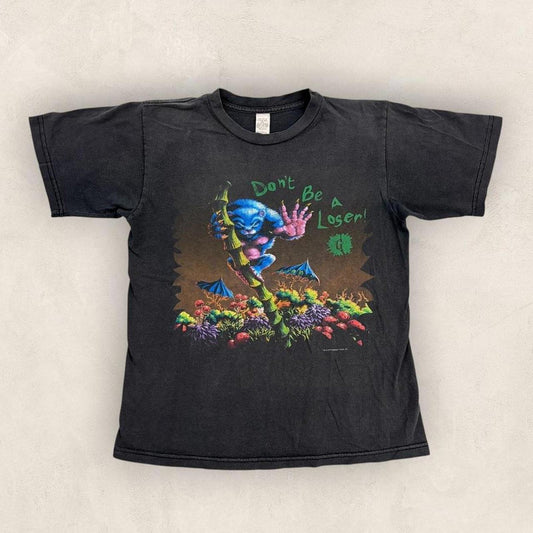 Vintage 90s USA Goosebumps horror TV Series book promotional graphic t-shirt