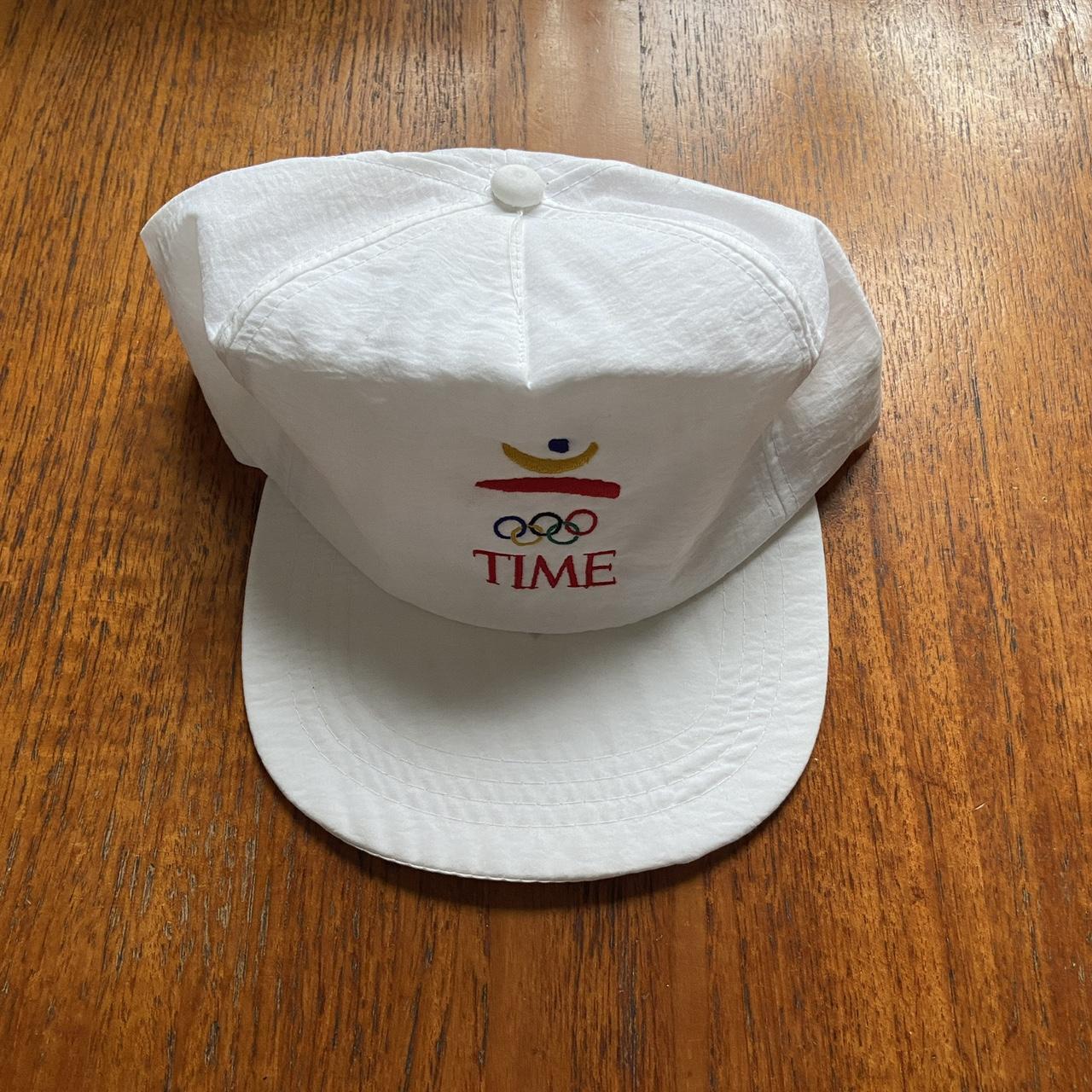 Vintage 90s Barcelona Olympics Summer Games Athletics Time Magazine nylon cap