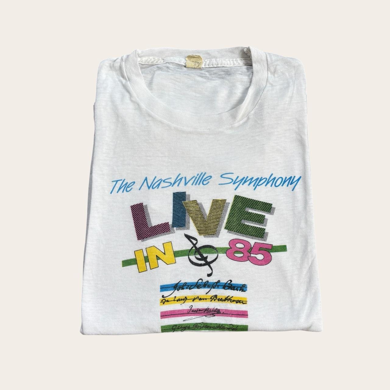 Vintage 80s USA Nashville Symphony live in ‘85 Tennessee classical music t-shirt