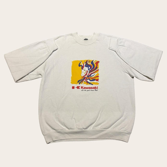 Vintage 90s Kawasaki motorcycles Japan motorbike sweatshirt