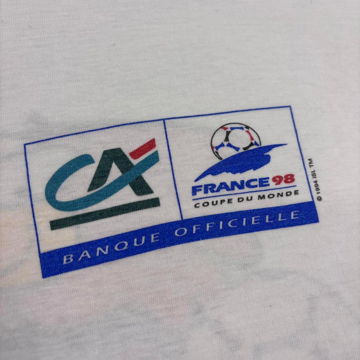 Vintage France 98 World Cup football tournament footix mascot t-shirt